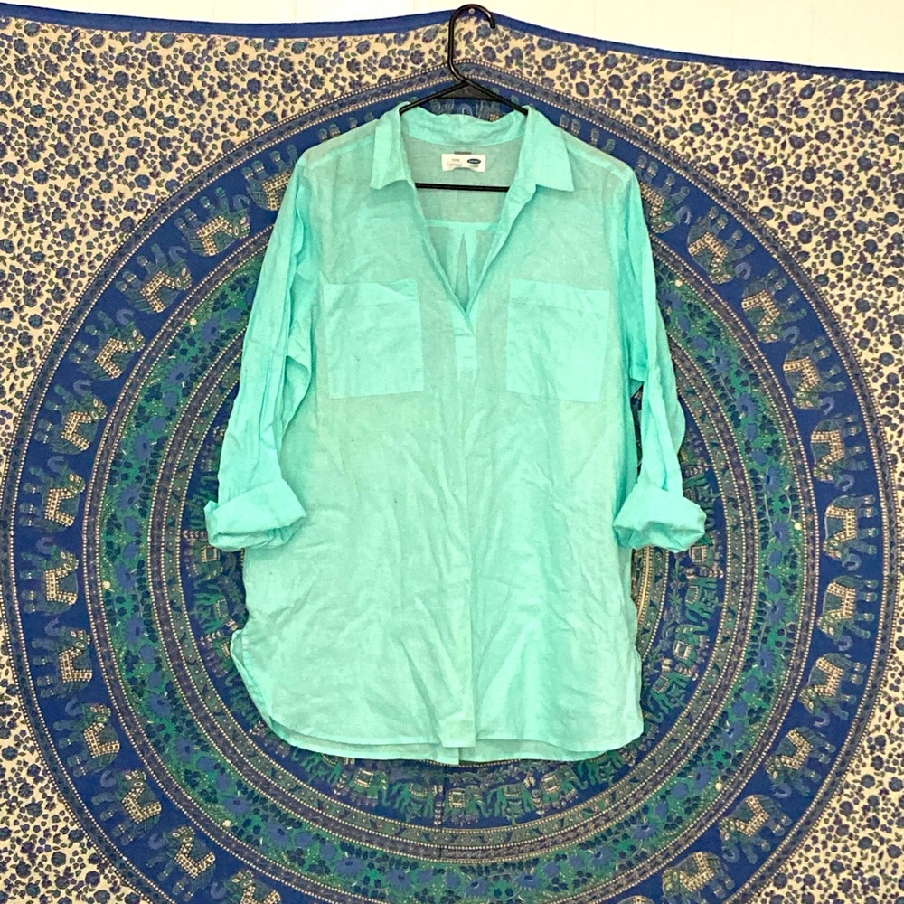 NWT old navy XL linen blend tunic / beach cover up